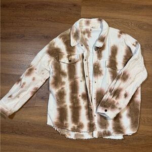 Cream and Brown Corduroy Shirt